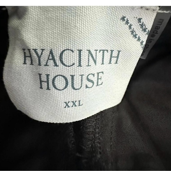 Hyacinth House Ophelia Bustier Top Black Size XXL NWT Cotton Peplum Tie Straps - Picture 8 of 9